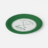 Letzte Swing Golf Bachelorette Pappteller (Schrägansicht)