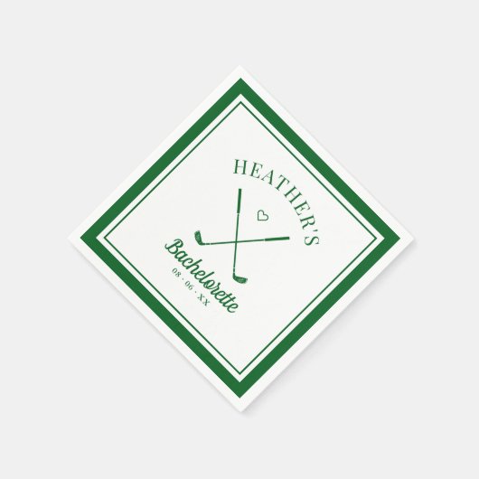 Letzte Swing Golf Bachelorette Serviette (Ecke)