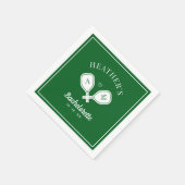 Letzte Swing Pickleball Bachelorette Serviette (Ecke)