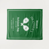 Letzte Swing Pickleball Bachelorette Wandteppich (Vorderseite (Horizontal))