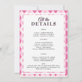 Letzte Swing Pink Raute Golf Bachelorette Einladung (Rückseite)