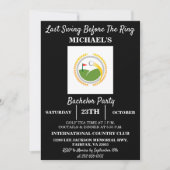 Letzte Swing vor dem Ring | Golf Bachelor Party Einladung (Vorderseite)