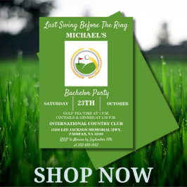 Letzte Swing vor dem Ring | Golf Bachelor Party Einladung