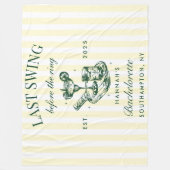 Letzte Swing vor dem Ring Pickleball Bach Weekend Fleecedecke (Vorderseite)