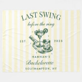 Letzte Swing vor dem Ring Pickleball Bach Weekend Fleecedecke (Vorderseite (Horizontal))