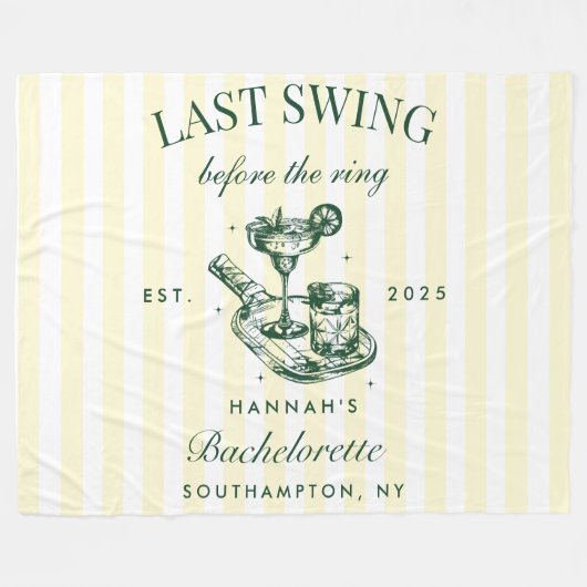 Letzte Swing vor dem Ring Pickleball Bach Weekend Fleecedecke (Vorderseite (Horizontal))