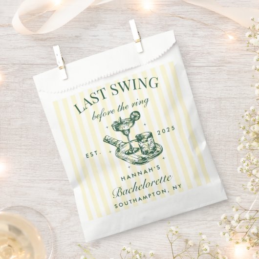 Letzte Swing vor dem Ring Pickleball Bach Weekend Geschenktütchen (Ausgeschnitten)
