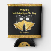 Letzte Swing vor der Ring Black and Gold Hochzeit Dosenkühler (Vorderseite)