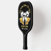 Letzte Swing vor der Ring Black and Gold Hochzeit Pickleball Schläger (Links)