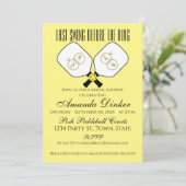 Letzte Swing vor der Ring Hochzeit Pickleball Invi Einladung (Stehend Vorderseite)