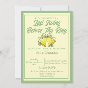 Letzte Swing vor der Ringblende und Creme-Hochzeit Einladung