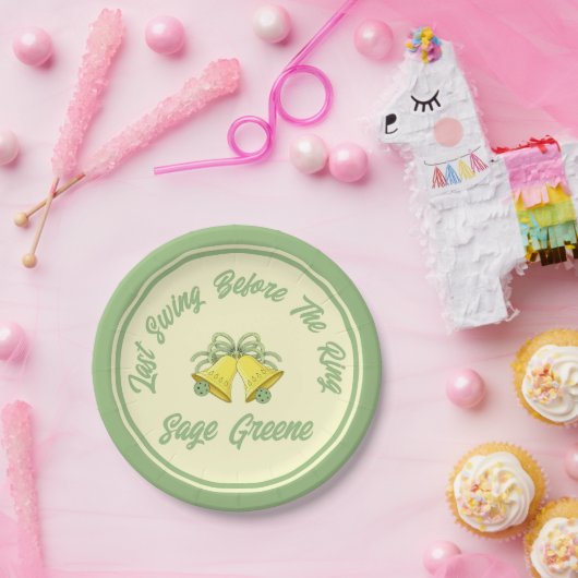 Letzte Swing vor der Ringblende und Creme-Hochzeit Pappteller (Party)