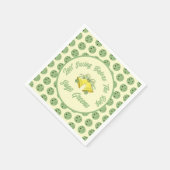 Letzte Swing vor der Ringblende und Creme-Hochzeit Serviette (Ecke)