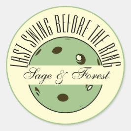 Letzte Swing vor der Ringelblende Runder Aufkleber