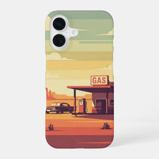 Letzte Tankstelle iPhone 16 Hülle (Rückseite)