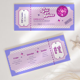 Letzte Tanzdisco Bachelorette Wochenende Einladung