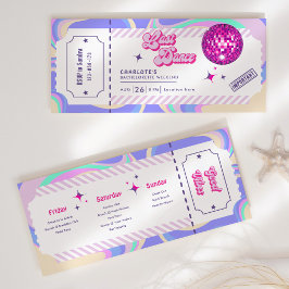 Letzte Tanzdisco Bachelorette Wochenende Einladung