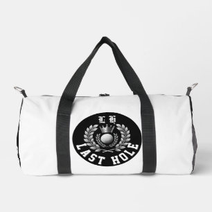 Letzte Tasche Schwarz-Weiß-Monogramm-Wappen