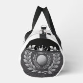 Letzte Tasche Schwarz-Weiß-Monogramm-Wappen (Rechts)