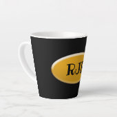 Letzte Tasse - Goldenes Oval mit Initialen (Linke Ecke)