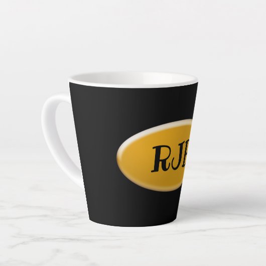 Letzte Tasse - Goldenes Oval mit Initialen (Linke Ecke)