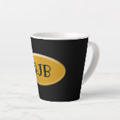 Letzte Tasse - Goldenes Oval mit Initialen (Rechte Ecke)