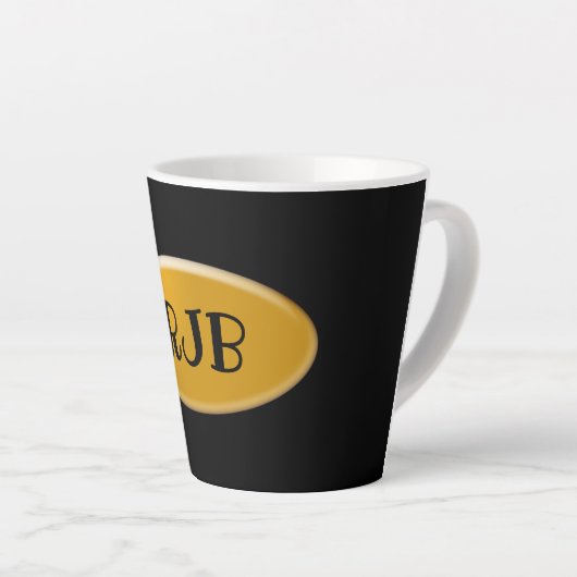 Letzte Tasse - Goldenes Oval mit Initialen (Rechte Ecke)