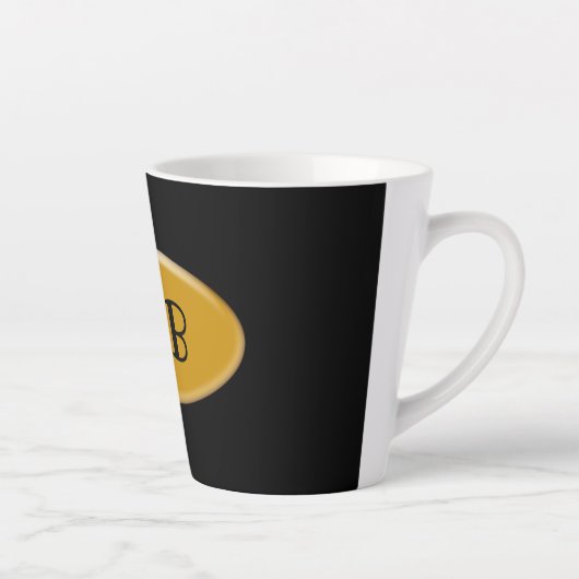 Letzte Tasse - Goldenes Oval mit Initialen (Rechts)