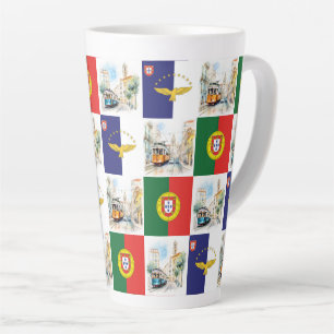 Letzte Tasse mit der portugiesischen Flagge und de