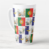 Letzte Tasse mit der portugiesischen Flagge und de (Linke Ecke)
