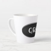 Letzte Tasse - Schwarzes Oval mit Initialen (Linke Ecke)