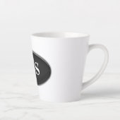 Letzte Tasse - Schwarzes Oval mit Initialen (Rechts)