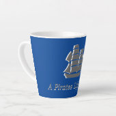 Letzte Tasse - Segelschiff mit Text (Linke Ecke)