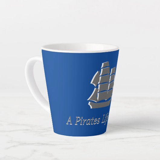 Letzte Tasse - Segelschiff mit Text (Linke Ecke)