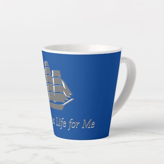 Letzte Tasse - Segelschiff mit Text (Rechte Ecke)