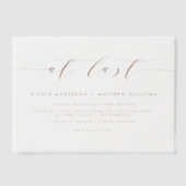 Letzte Terracotta Minimalistische Skripthochzeit Pergament Einladungen (Vorderseite)