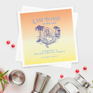 Letzte Toast Cowgirl Meerjungfrau Küsten Junggesel Serviette
