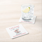 Letzte Toast Küste Bachelorette Weedkend Dekoratio Rechteckiger Pappuntersetzer (Vor Ort)