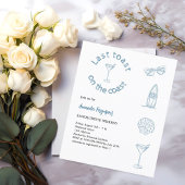 Letzte Toast-Küste Bachelorette-Wochenende Einladu