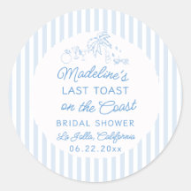 Letzte Toast Küstenblauene Arch-Brautjunggesellinn