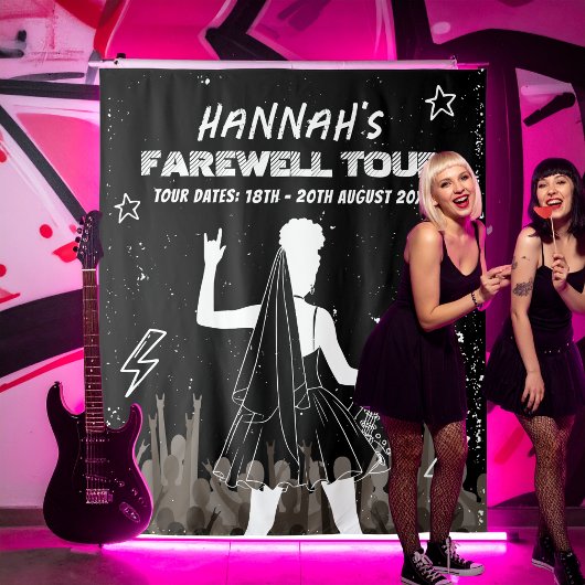 Letzte Tour Punk Rock Band Bachelorette Willkommen Wandteppich