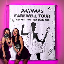 Letzte Tour Punk Rock Band Bachelorette Willkommen Wandteppich