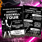 Letzte Tour Punk Rock Band Bachelorette Wochenende Einladung