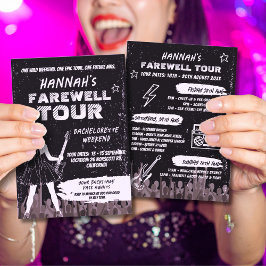 Letzte Tour Punk Rock Band Bachelorette Wochenende Einladung