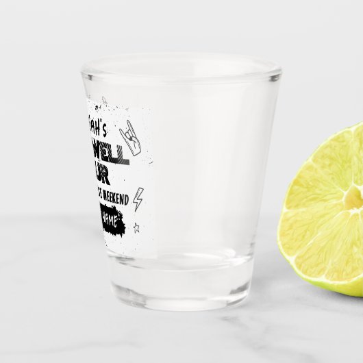 Letzte Tour Punk Rock Band Junggeselinnen-Abschied Schnapsglas (Rechts)