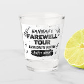 Letzte Tour Punk Rock Band Junggeselinnen-Abschied Schnapsglas (Vorderseite)