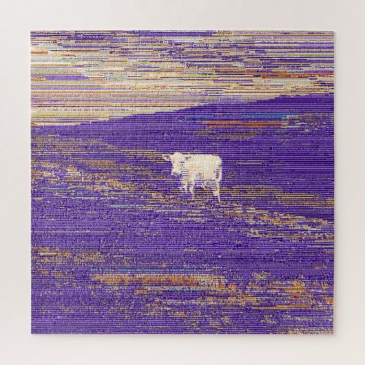 Letzte Übertragung oder Kuh auf einem Feld Puzzle (Vertikal)