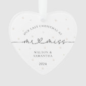 Letzte Weihnachten als Herr Miss White Pearls Ornament (Vorderseite)