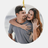 Letzte Weihnachten als Mr. und Miss Verlobt Fiancé Keramik Ornament (Hinten)