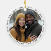 Letzte Weihnachten als Mr. und Miss Verlobung Foto Keramik Ornament (Hinten)